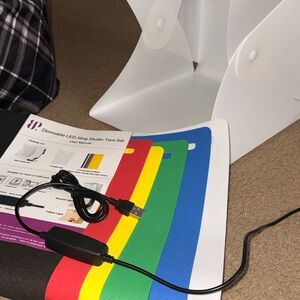 LED Ring Studio Tent Set - White